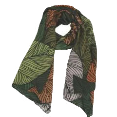 Leaves Scarf Green