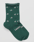 Lamington Womens Socks - Crew|Flora (Roll Top) 