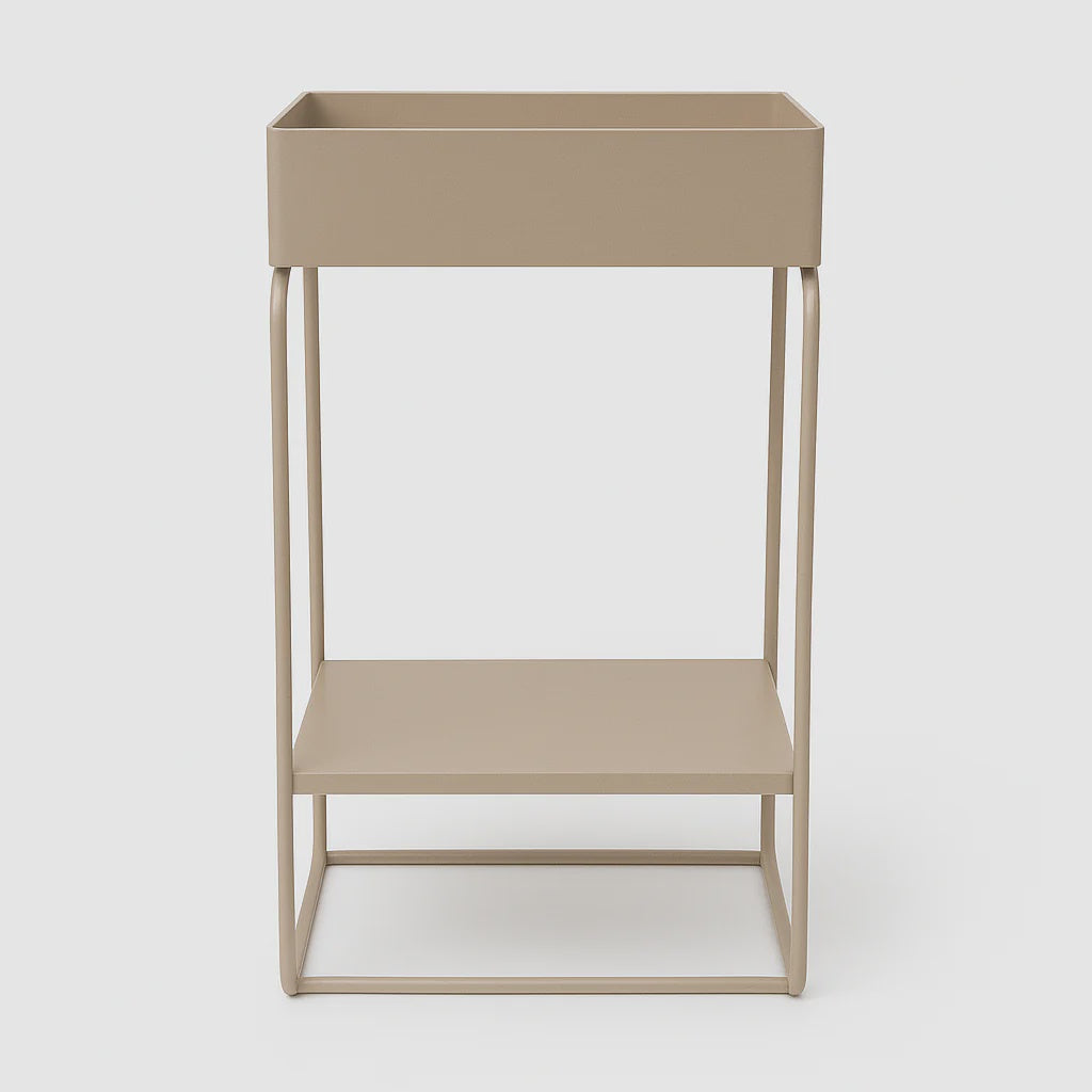 Metal Planter Square - Latte