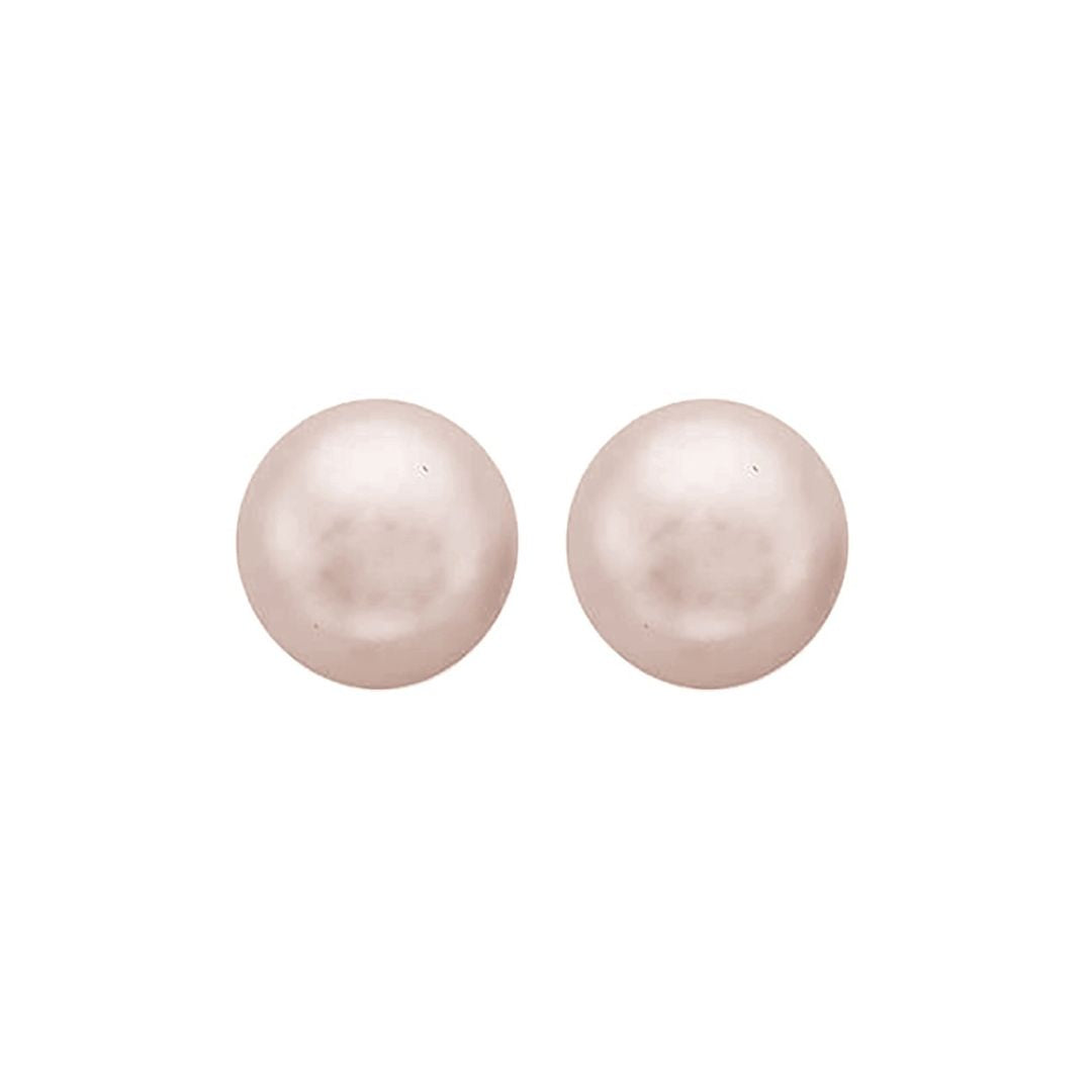 Spanish Pearl Stud Earrings - mink