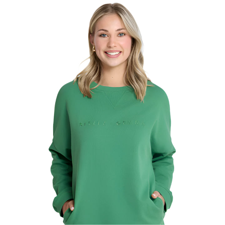 Newport Pocket Crew Sweater - Basil