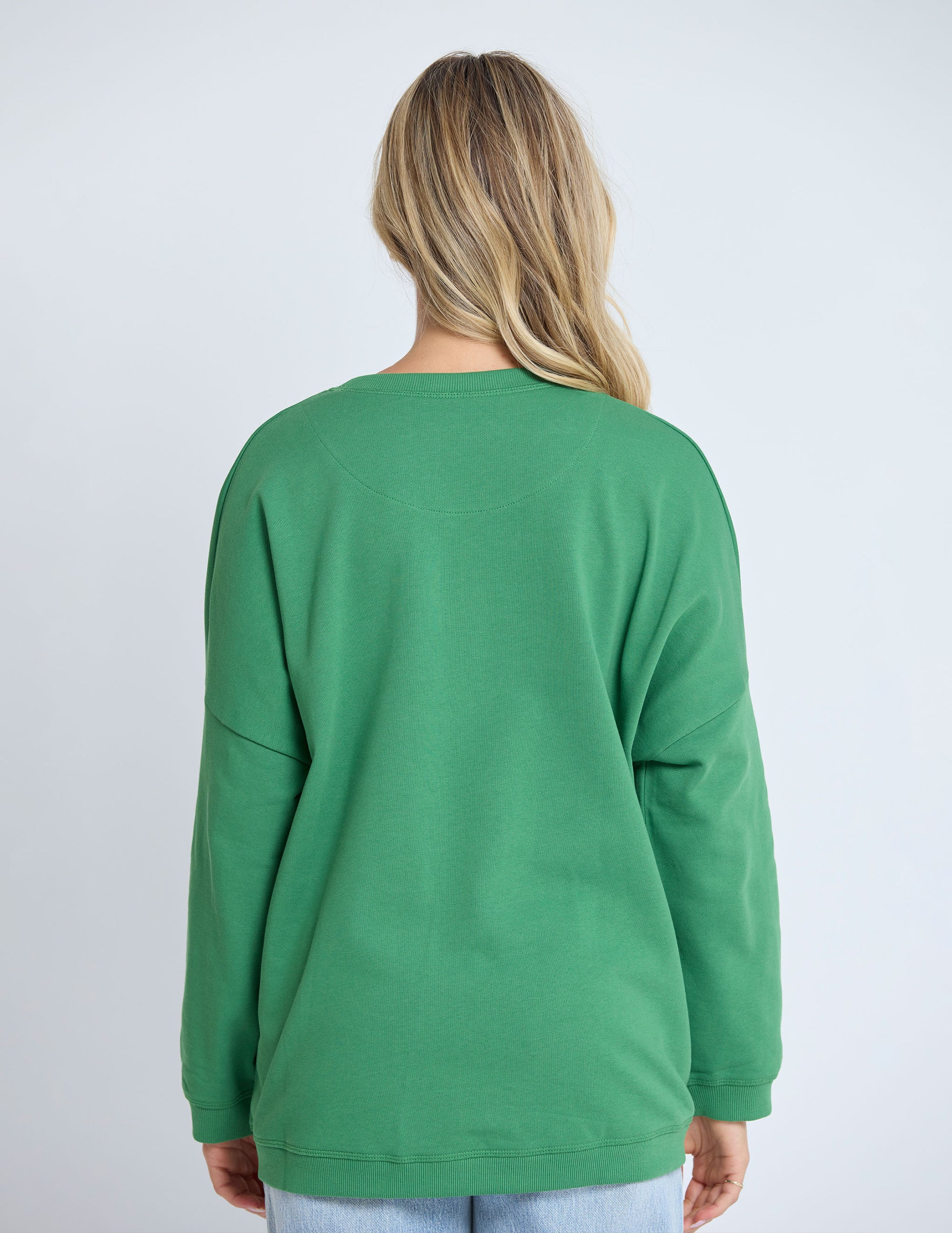 Newport Pocket Crew Sweater - Basil
