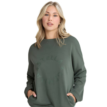 Newport Pocket Crew Sweater - Winter Moss