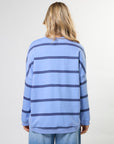 Newport Sweat - Cross Stripe Cornflower