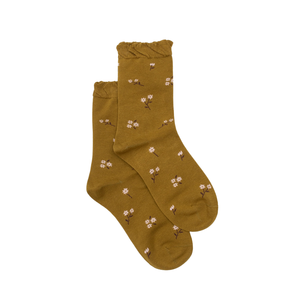 Olive Cosmos Sock