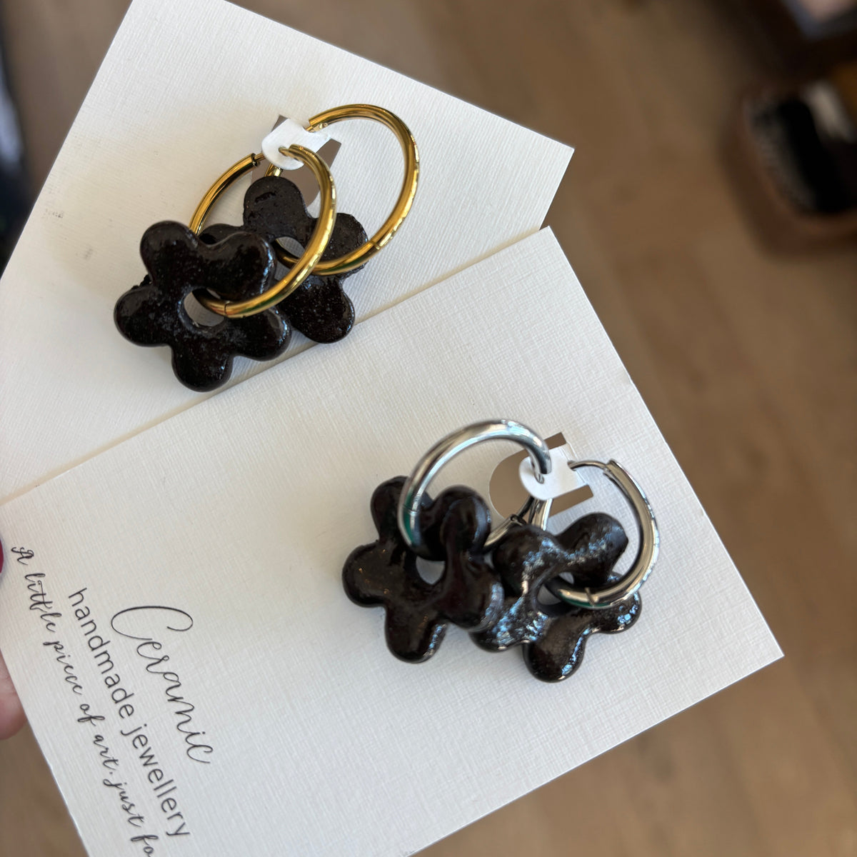 Twigg Ari Earrings - Petal | Wave Dark