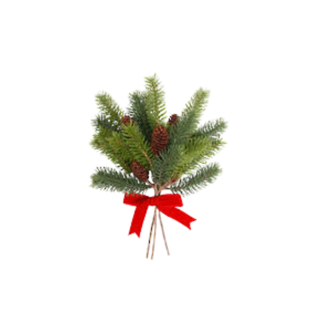 Christmas - Pine Tree Bundle with Ribbon
