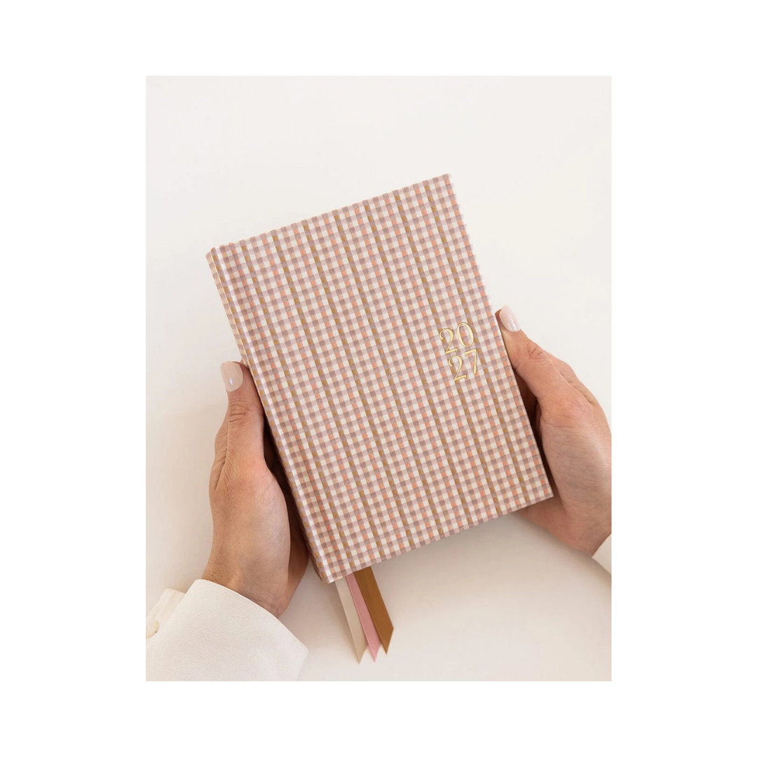 2027 Day to a Page Linen Bound Planner - Primrose