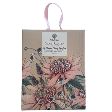 Secret Garden Peony Scented Sachets - 4 Pack