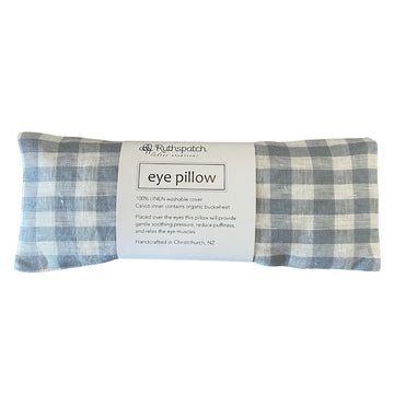 Ruthspatch Linen Eye Pillow - Gingham Blue