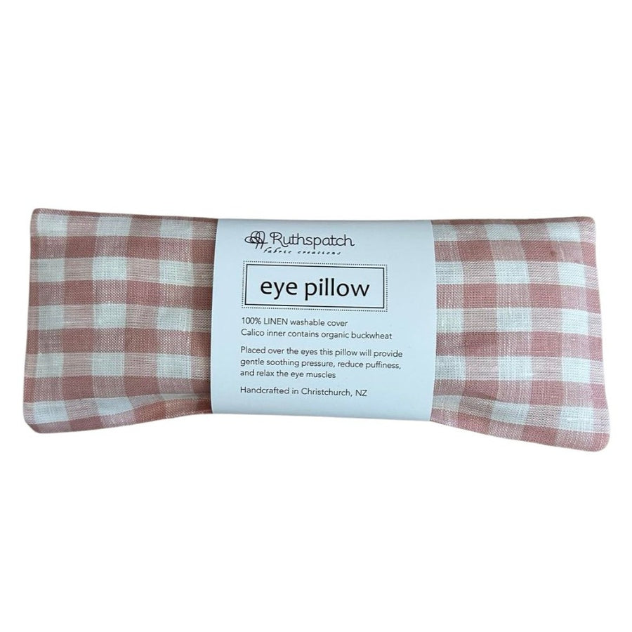 Ruthspatch Linen Eye Pillow - Gingham Pink