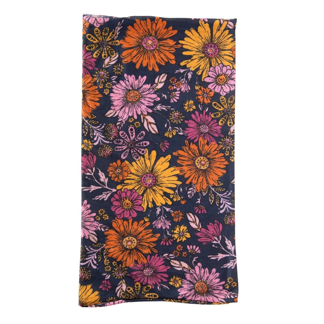 Bandeau Navy Whimsical Daisies