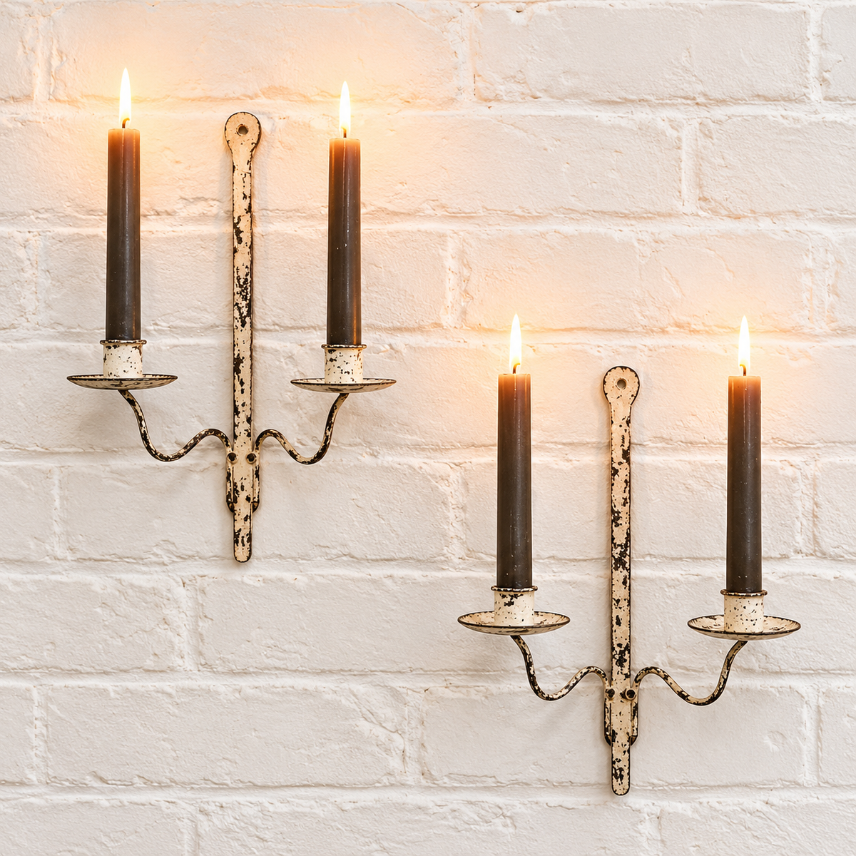 Metal Wall Sconces - Winter White