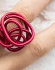 Adjustable Scrunch Ring - Red