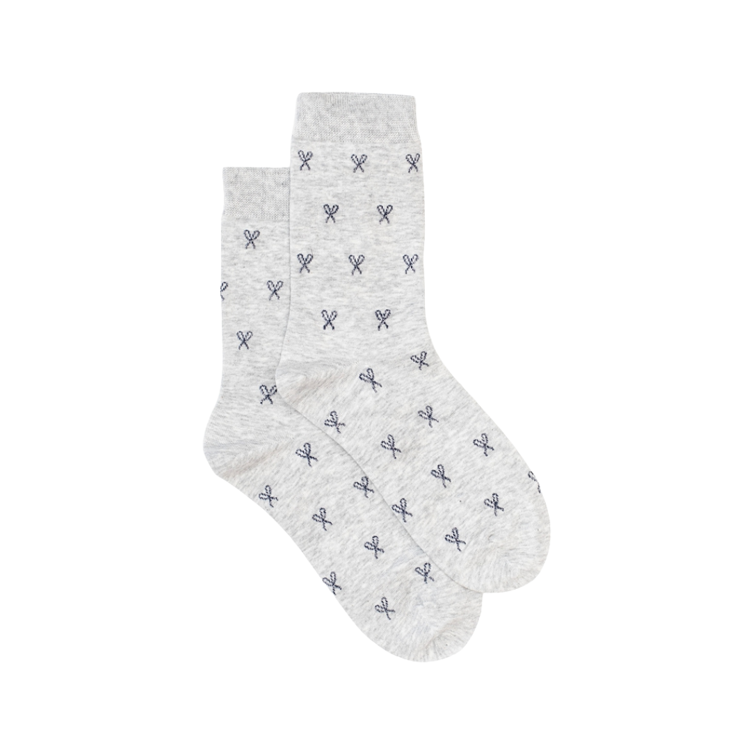 Silver Bow Sock