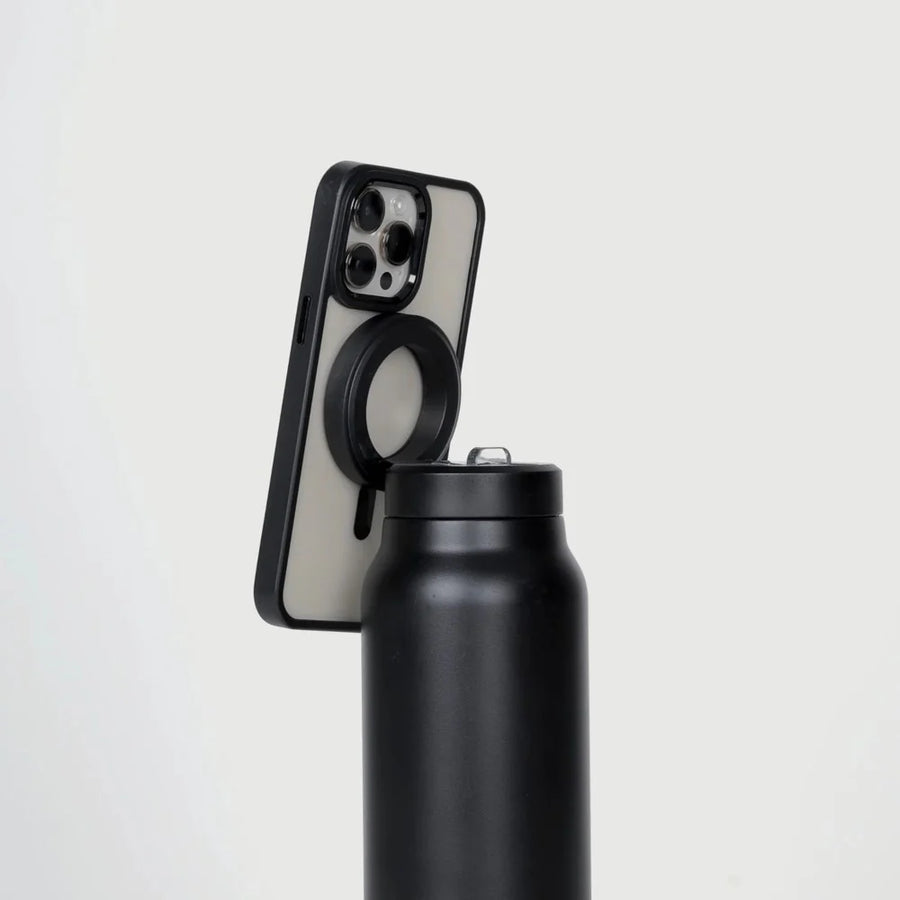 sipRISE Bottle + Phone Holder - Black | 950ml