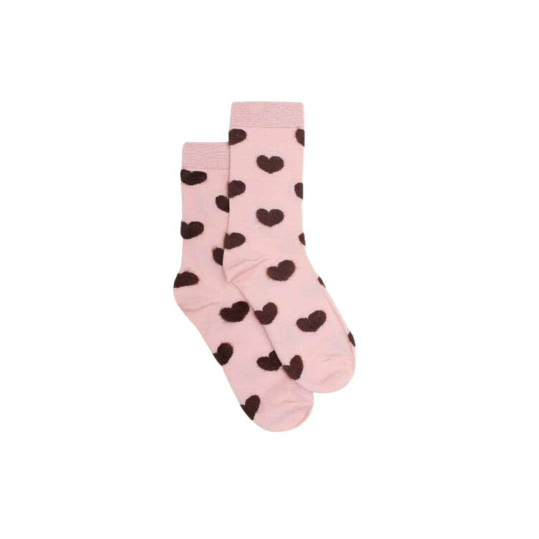 SOCK PINK HEART
