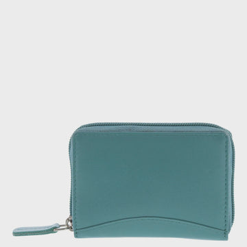 Leather Card Wallet - Stretch | Turquoise