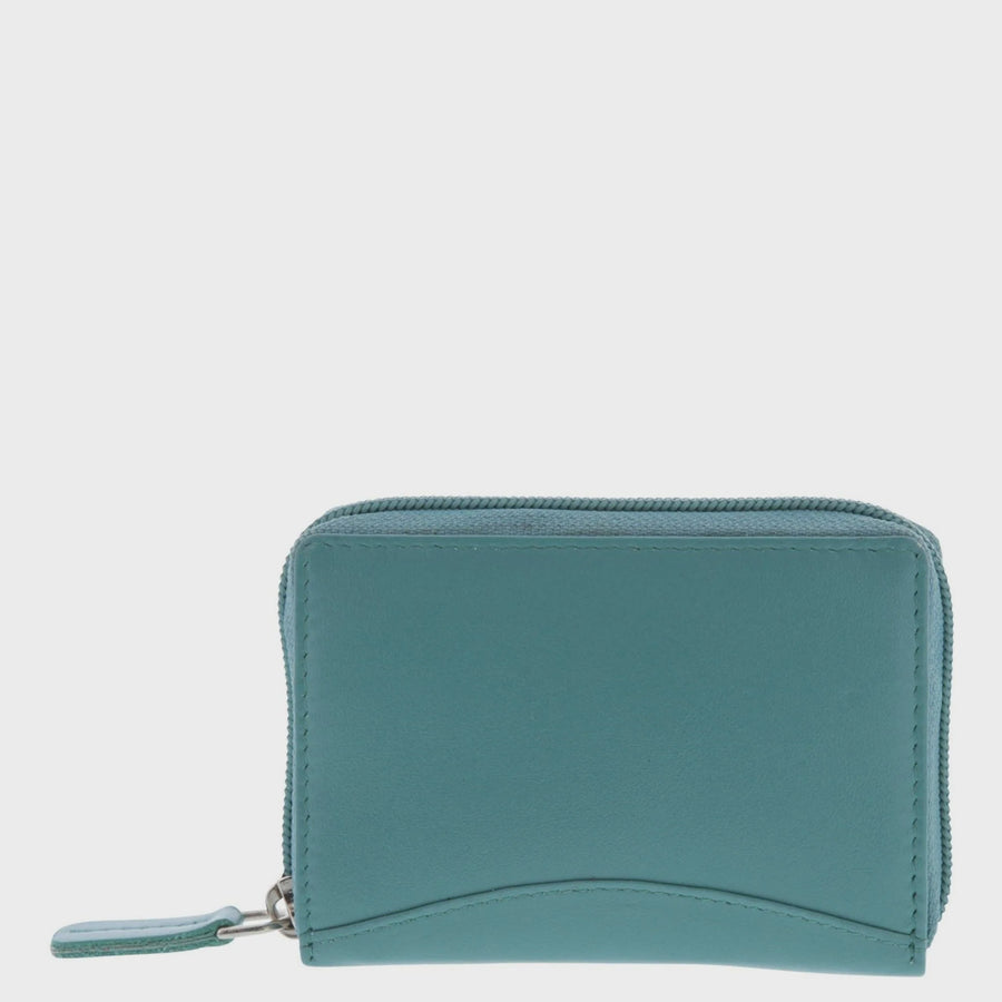 Leather Card Wallet - Stretch | Turquoise