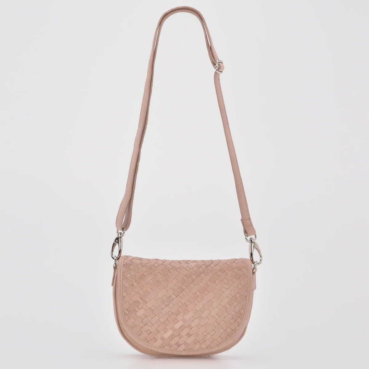 Woven Leather Bag  - Surrey | Blush