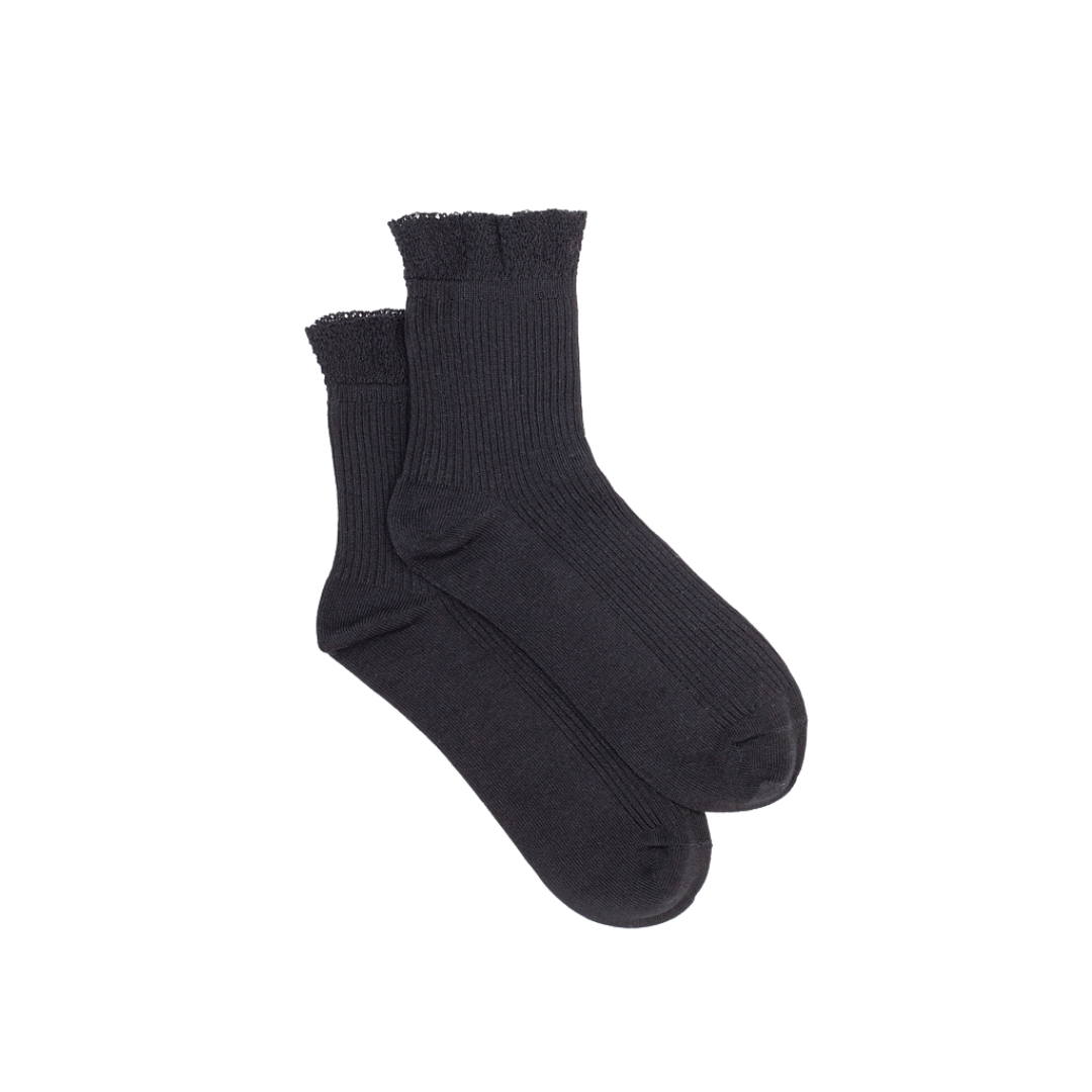 Sweet Trim Sock- Black