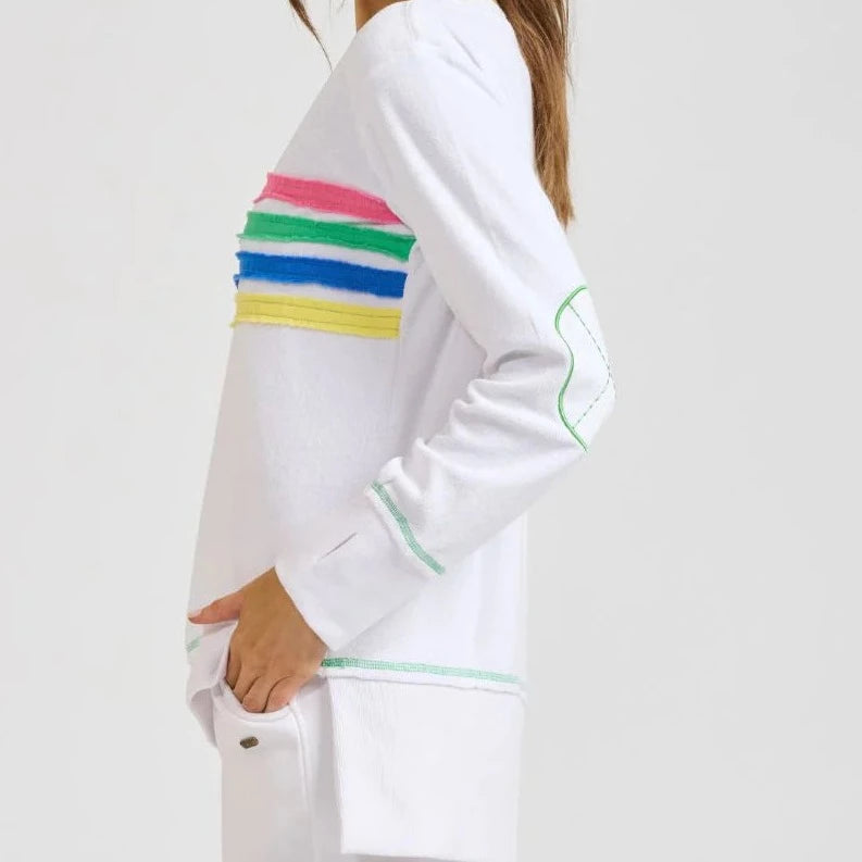 Est 1971 Terry Rainbow Sweat - White / Multi