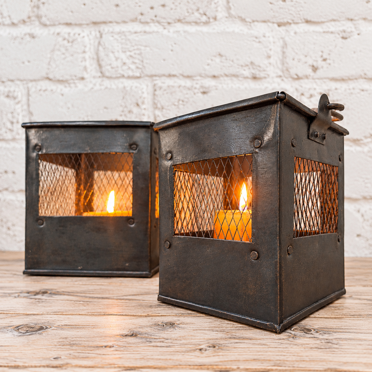 Iron Candle or Plant Baskets - Square