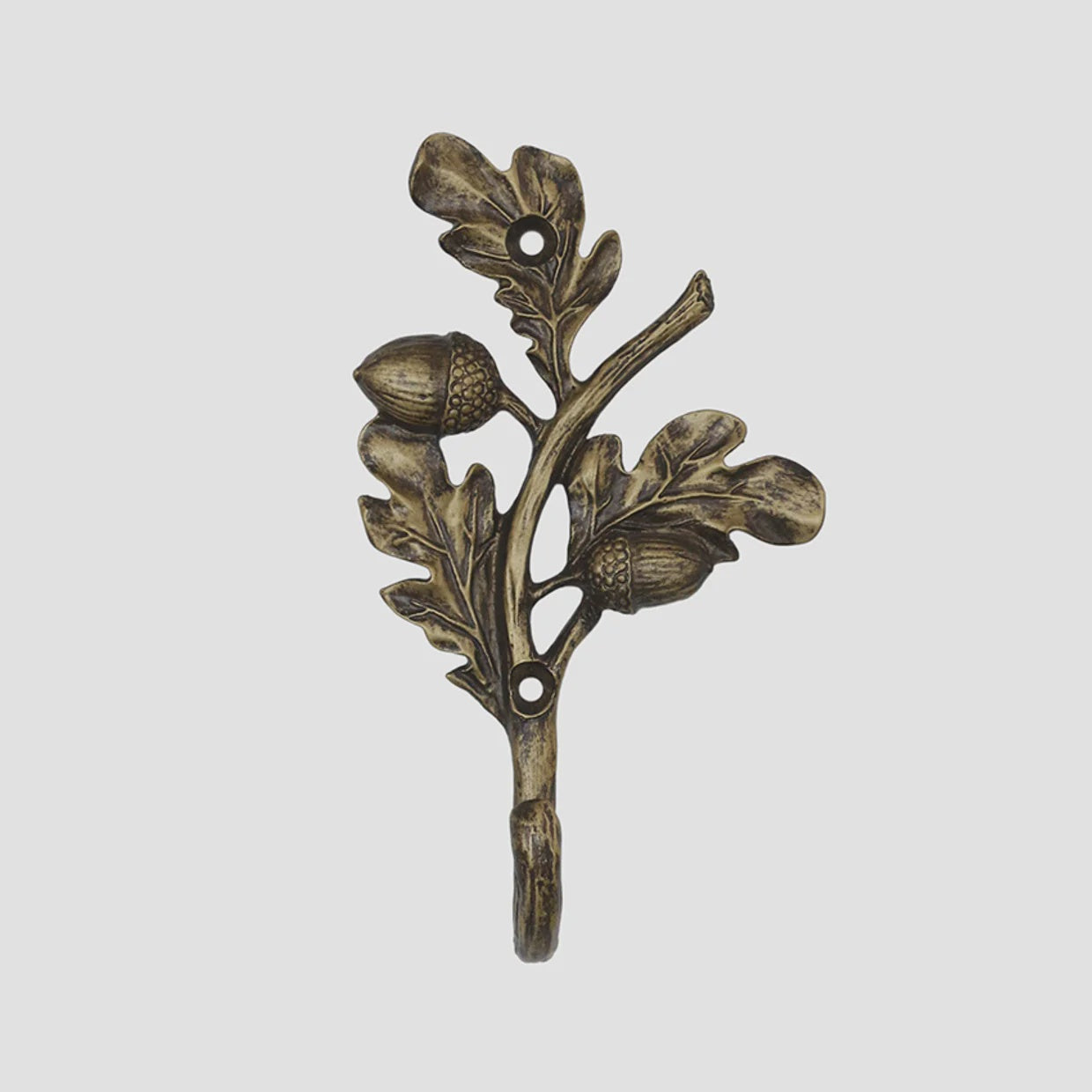 Acorn Hook in Antique Brass Finish