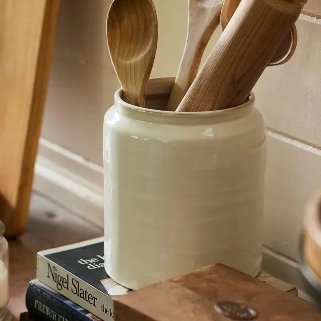 Franco Rustic White Utensil Holder - Small