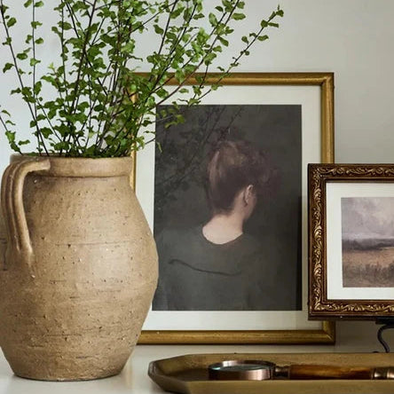 Wall Art - Vintage Portrait Lady in Green