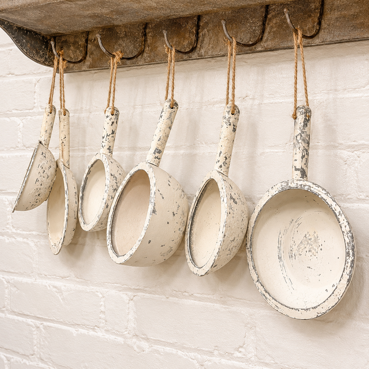 warm white pots with handles