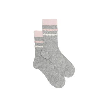 Grey and Blushline sock by Antler