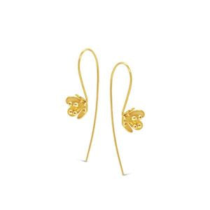 Gold Plated Sterling Silver Earrings - Flower