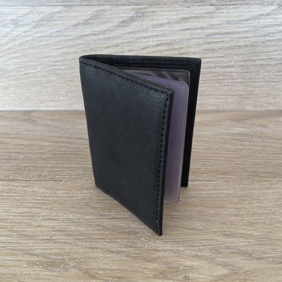 Rugged Hide Leather Card Wallet - Jed Black | Shelf home and gifts