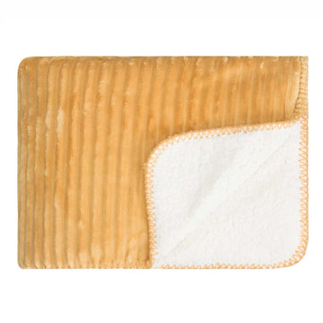 Ribbed Sherpa Blanket - Gold