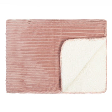 pink sherpa throw Kerridge ribbed | shelf home and gifts