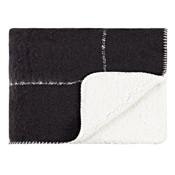 Sherpa Blanket Black Grid Kerridge