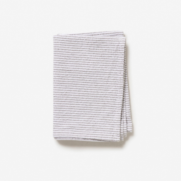 Citta Tea Towel - Striped Washed Cotton / Grey | Shelf Home and Gifts