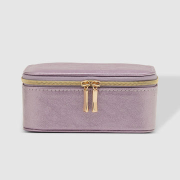 LOUENHIDE Lola Metallic Lilac Jewellery Case