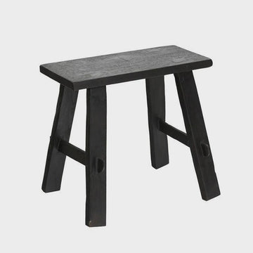 teak bench seat - small 39cm black