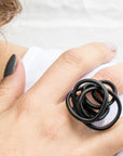 Melko Adjustable Scrunch Ring - Black | shelf home and gifts