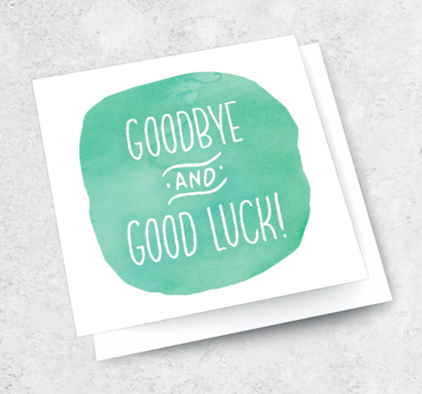 Ink Bomb Card - Goodbye Goodluck | Shelf Home and Gifts