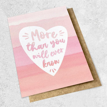 Ink Bomb Card - more than you will ever know | shelf home and gifts