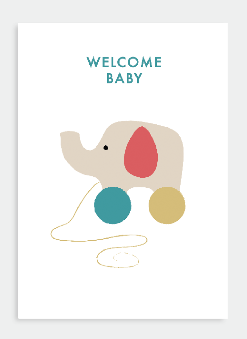 Poppy Card - Welcome Baby | Shelf home and gifts