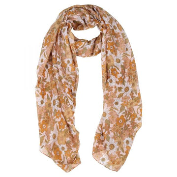 Floral Scarf - Almond