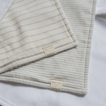 Burp Cloth - Pinstripe Chambray