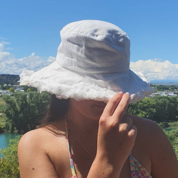 Bucket Hat - White Hello Friday