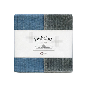 RIB Dishcloth - Aqua/Grey | Shelf Home and Gifts