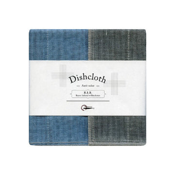 RIB Dishcloth - Aqua/Grey | Shelf Home and Gifts