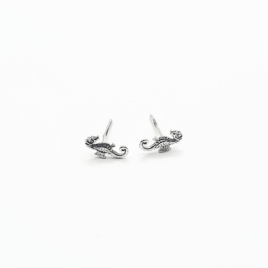 Sterling Silver - Seahorse Studs 